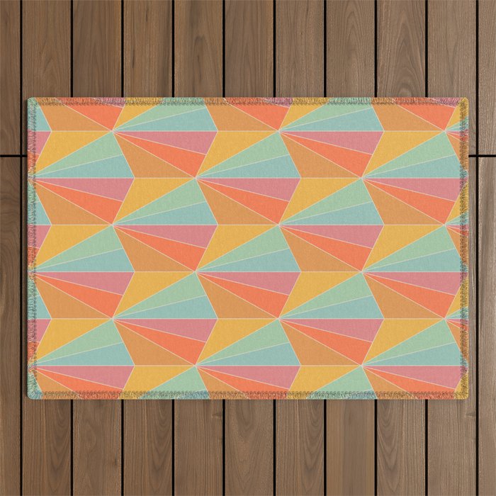 Gisela Color Block Pattern II Outdoor Rug Gallery Image 1