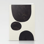 Black & White Minimalist Abstract Shapes Patterns Black Ink Painting Stationery Card Gallery Image 2