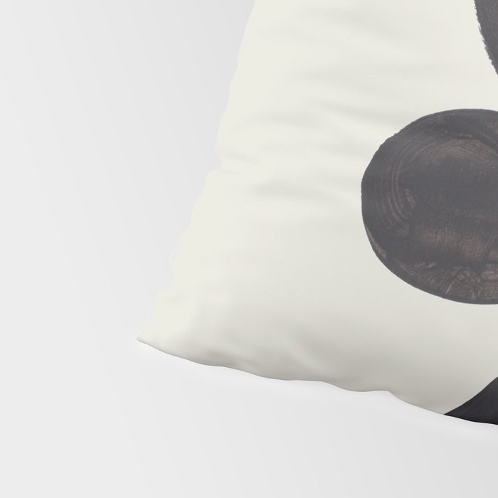 Black & White Minimalist Abstract Shapes Patterns Black Ink Painting Pillow Sham Gallery Image 4
