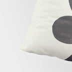 Black & White Minimalist Abstract Shapes Patterns Black Ink Painting Pillow Sham Gallery Image 4