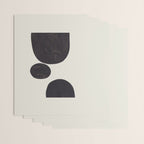 Black & White Minimalist Abstract Shapes Patterns Black Ink Painting Wrapping Paper Gallery Image 3