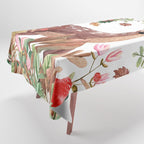 Cute, Watercolor, Deer Painting Tablecloth Gallery Image 1