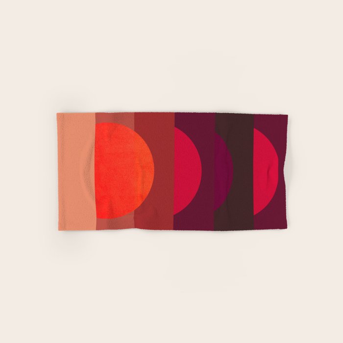 Abstraction_SUNSET_RED_BOHEMIAN_POP_ART_Minimalism_0124A Bath Towel Gallery Image 1
