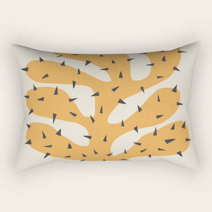 Matisse Inspired Orange Shape Rectangular Pillow Gallery Image 2
