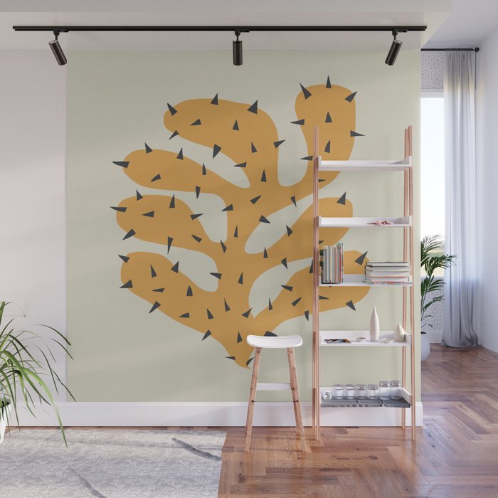 Matisse Inspired Orange Shape Wall Mural Gallery Image 1
