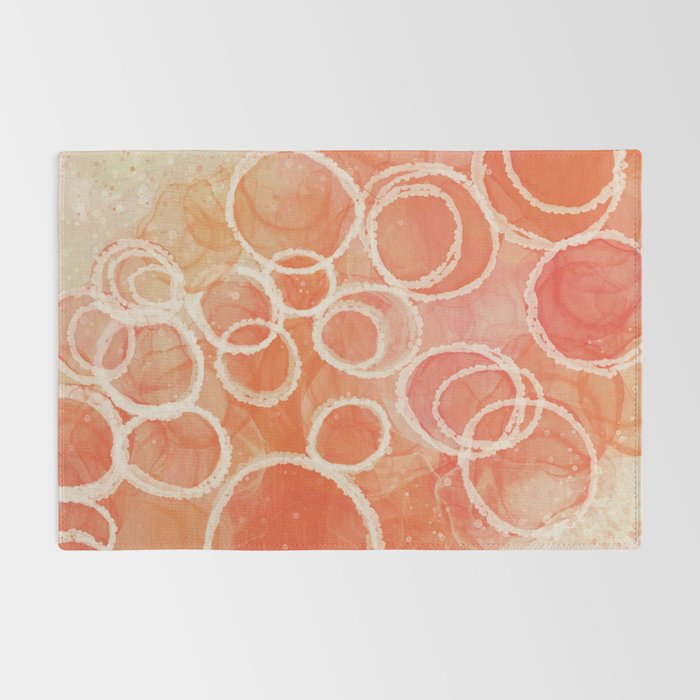 Pink Bubble - Modern Abstract Art Print Rug Gallery Image 2