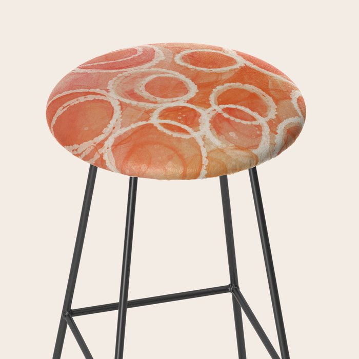 Pink Bubble - Modern Abstract Art Print Stool Gallery Image 2