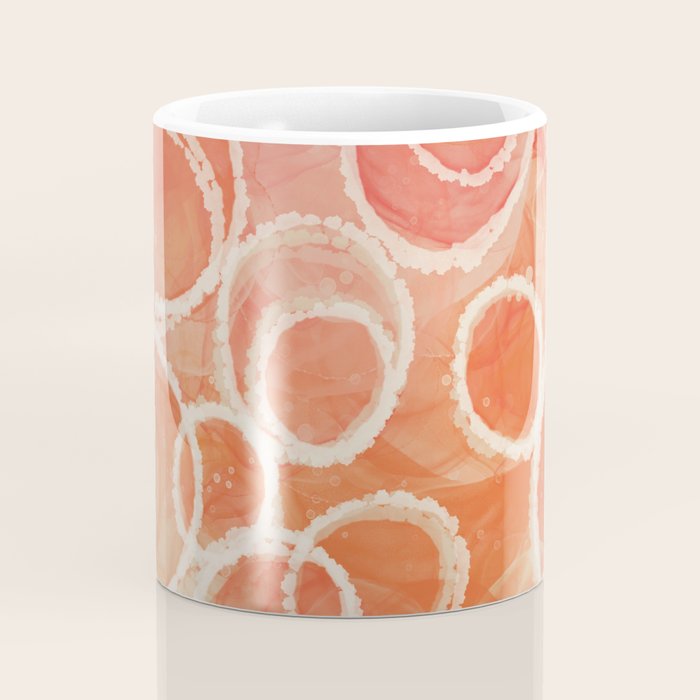 Pink Bubble - Modern Abstract Art Print Coffee Mug Gallery Image 4