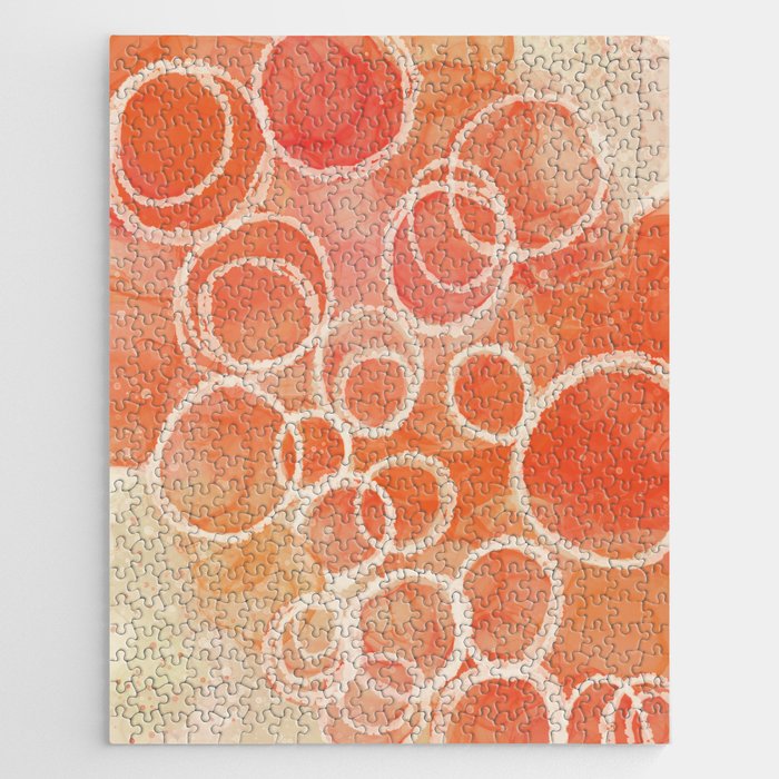 Pink Bubble - Modern Abstract Art Print Jigsaw Puzzle Gallery Image 1