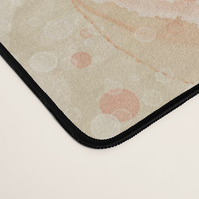 Pink Bubble - Modern Abstract Art Print Desk Mat Gallery Image 4