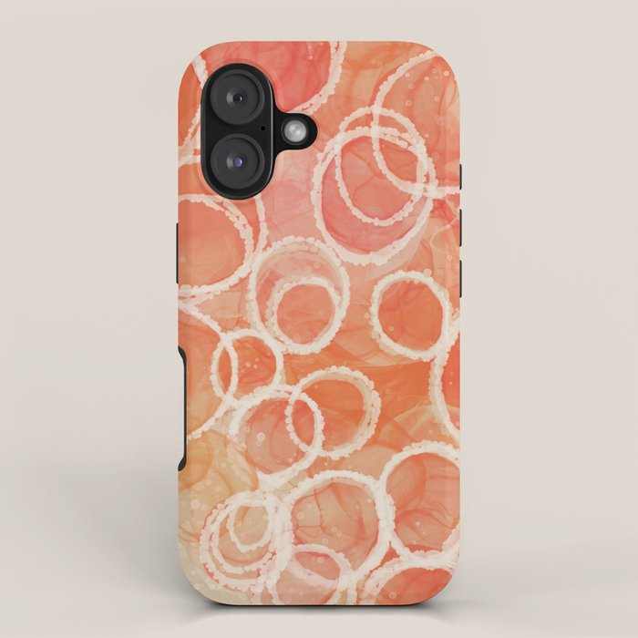 Pink Bubble - Modern Abstract Art Print iPhone Case Gallery Image 1
