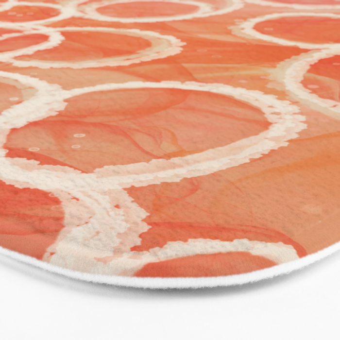 Pink Bubble - Modern Abstract Art Print Bath Mat Gallery Image 3