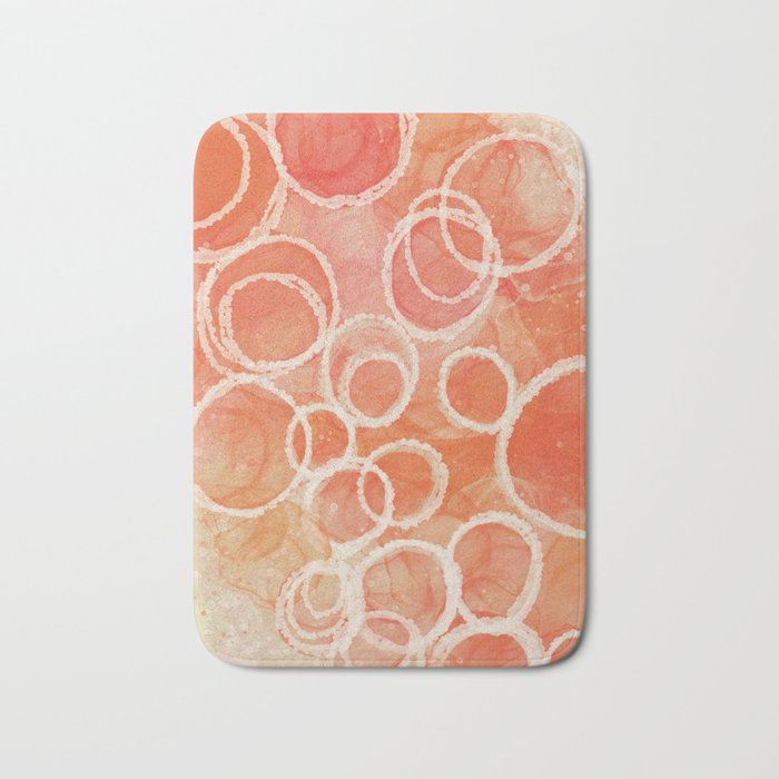 Pink Bubble - Modern Abstract Art Print Bath Mat Gallery Image 1