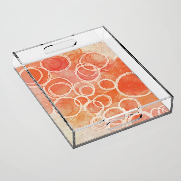 Pink Bubble - Modern Abstract Art Print Acrylic Tray Gallery Image 1