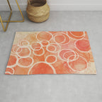 Pink Bubble - Modern Abstract Art Print Rug Gallery Image 1
