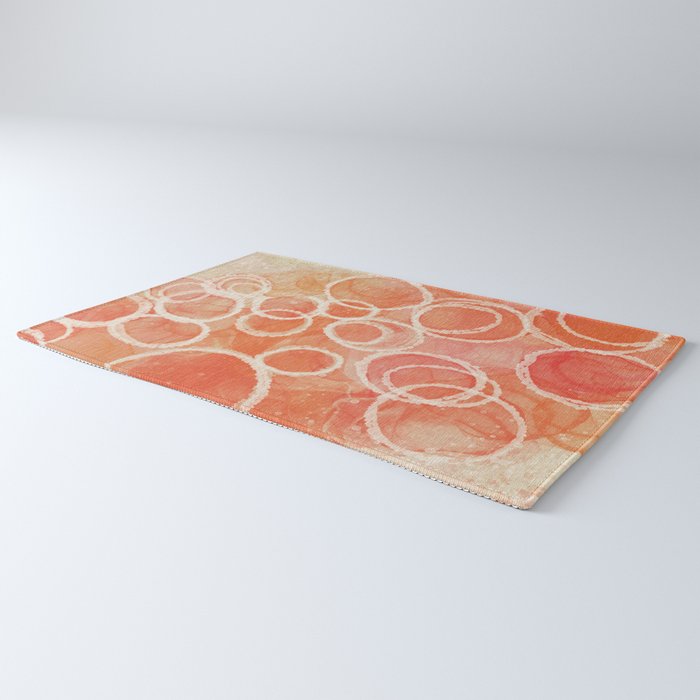 Pink Bubble - Modern Abstract Art Print Rug Gallery Image 3