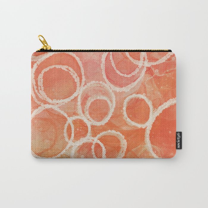 Pink Bubble - Modern Abstract Art Print Carry All Pouch Gallery Image 1