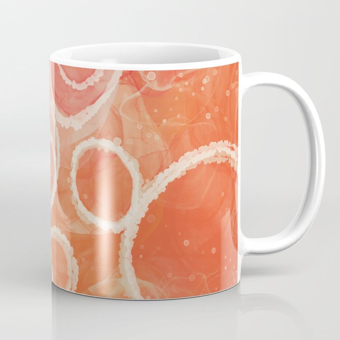Pink Bubble - Modern Abstract Art Print Coffee Mug Gallery Image 1