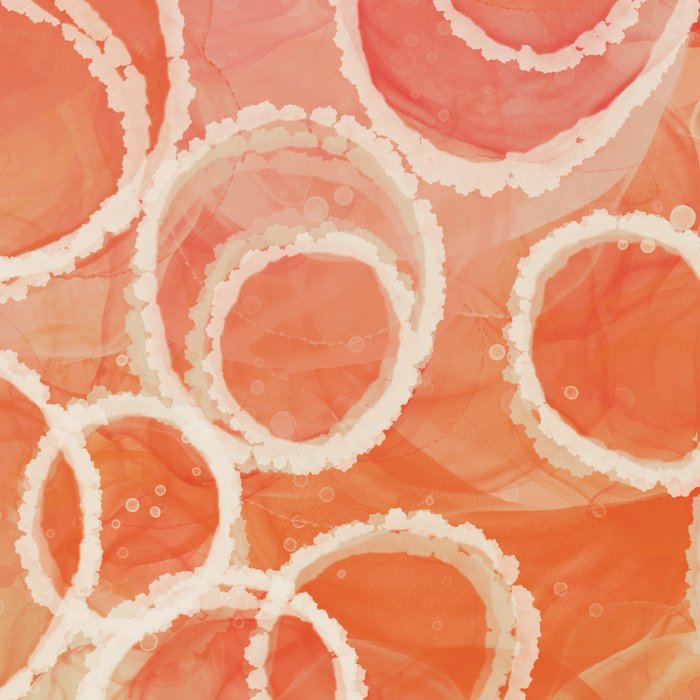 Pink Bubble - Modern Abstract Art Print Coffee Mug Gallery Image 2