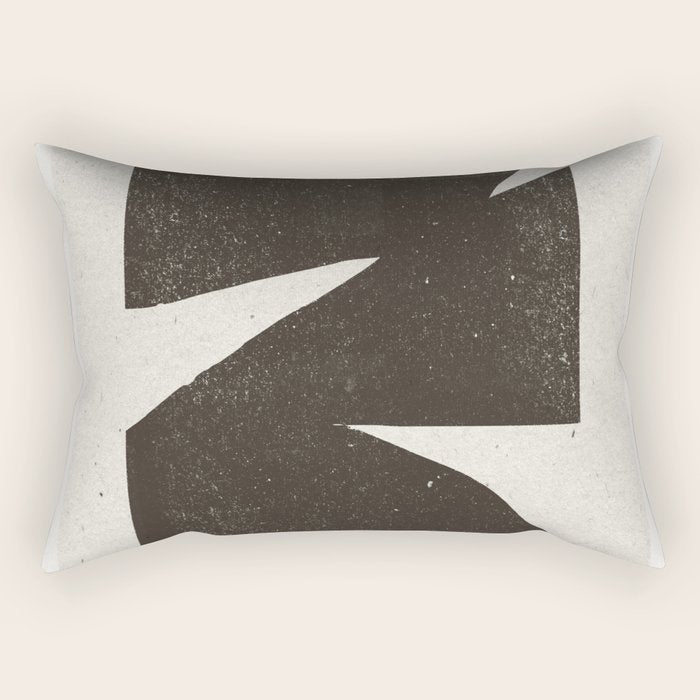 Black Inner Object Rectangular Pillow Gallery Image 1