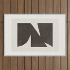 Black Inner Object Outdoor Rug Gallery Image 1
