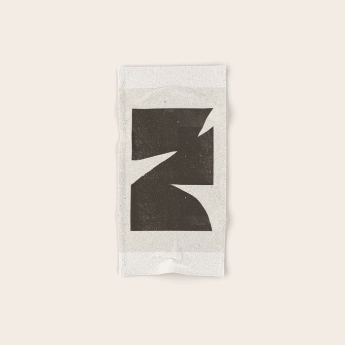 Black Inner Object Bath Towel Gallery Image 1