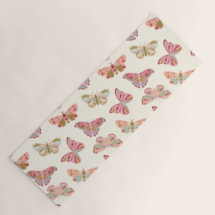 Vintage Butterflies - pattern Yoga Mat Gallery Image 1