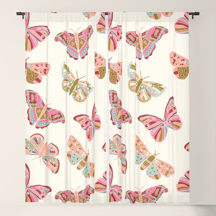 Vintage Butterflies - pattern Window Curtain Gallery Image 5