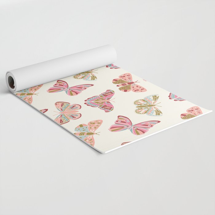 Vintage Butterflies - pattern Yoga Mat Gallery Image 2