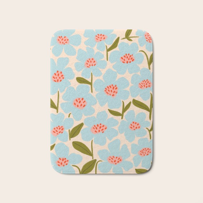 Blossom - Blue  Bath Mat Gallery Image 1