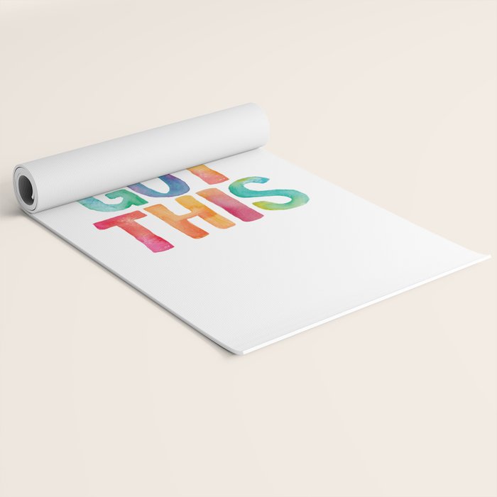 You Got This Rainbow Watercolor Yoga Mat Gallery Image 2