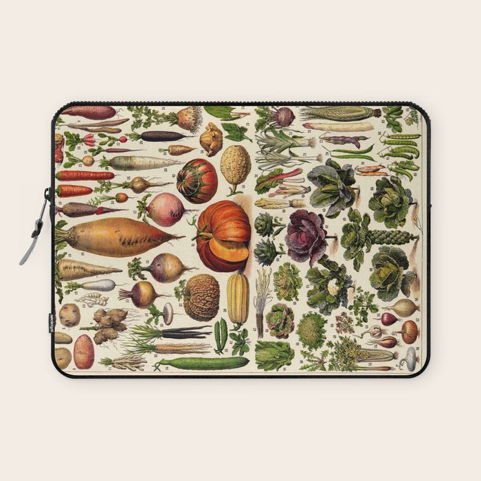 Adolphe Millot Legumes Plant Potageres Vintage Scientific Encyclopedia Illustration Lithograph  Laptop Sleeve Gallery Image 1