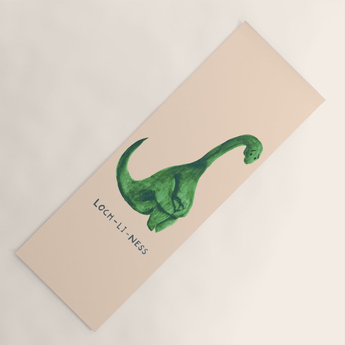 Lonely loch ness monster (loch-li-ness) Yoga Mat Gallery Image 1