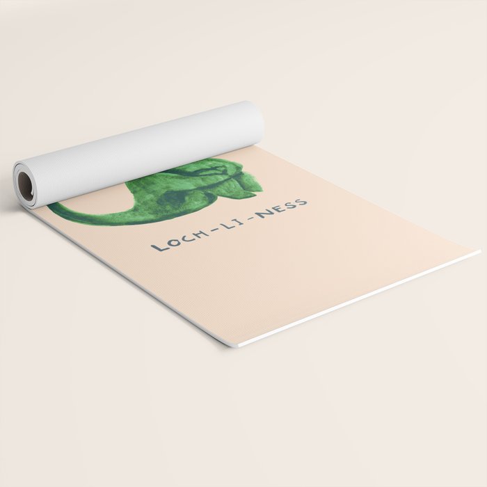 Lonely loch ness monster (loch-li-ness) Yoga Mat Gallery Image 2