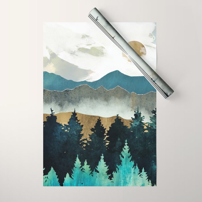 Forest Mist - Custom Horizontal Wrapping Paper Gallery Image 1