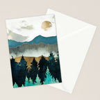Forest Mist - Custom Horizontal Stationery Card Gallery Image 2