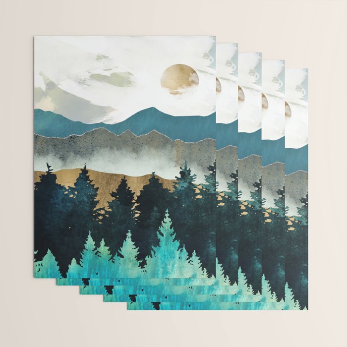 Forest Mist - Custom Horizontal Wrapping Paper Gallery Image 3