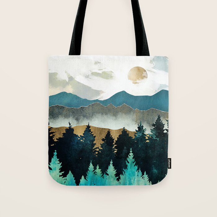 Forest Mist - Custom Horizontal Tote Bag Gallery Image 1