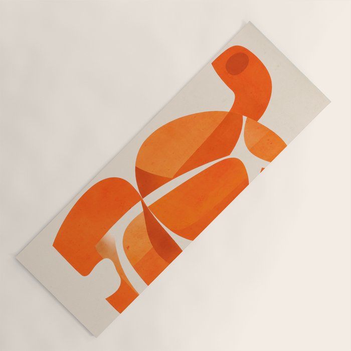 Abstract Turtle in Orange Yoga Mat Gallery Image 1