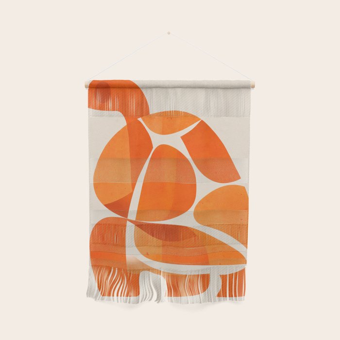 Abstract Turtle in Orange Wall Hanging Gallery Image 1