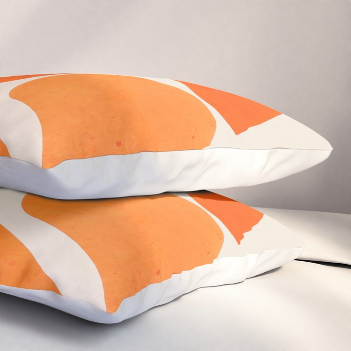 Abstract Turtle in Orange Pillow Sham Gallery Image 3