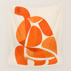 Abstract Turtle in Orange Wall Tapestry Gallery Image 4