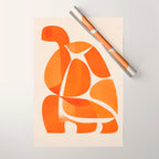 Abstract Turtle in Orange Wrapping Paper Gallery Image 1