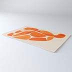 Abstract Turtle in Orange Rug Gallery Image 3