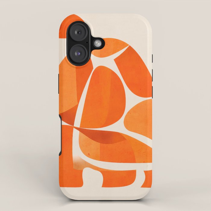 Abstract Turtle in Orange iPhone Case Gallery Image 1