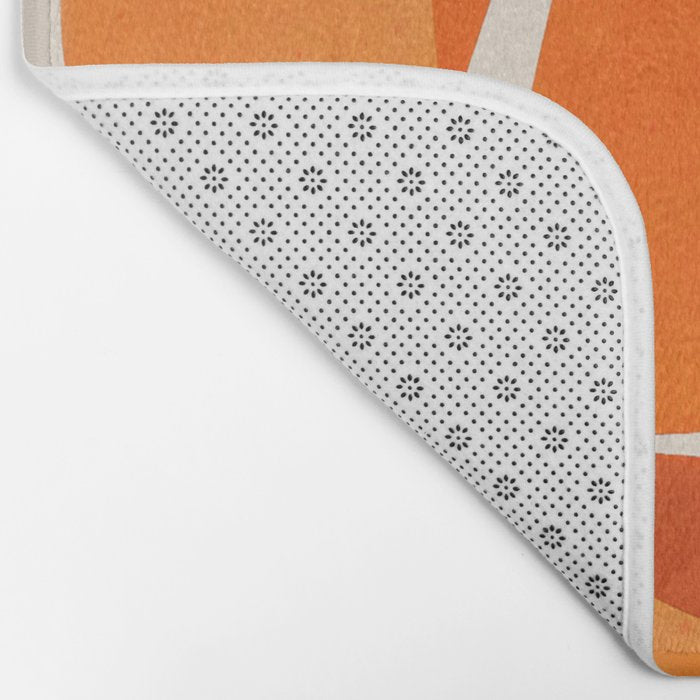Abstract Turtle in Orange Bath Mat Gallery Image 2