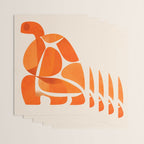 Abstract Turtle in Orange Wrapping Paper Gallery Image 3