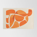 Abstract Turtle in Orange Rug Gallery Image 2