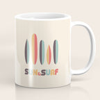 Sun & Surf Surfboards - Retro Rainbow Coffee Mug Gallery Image 1