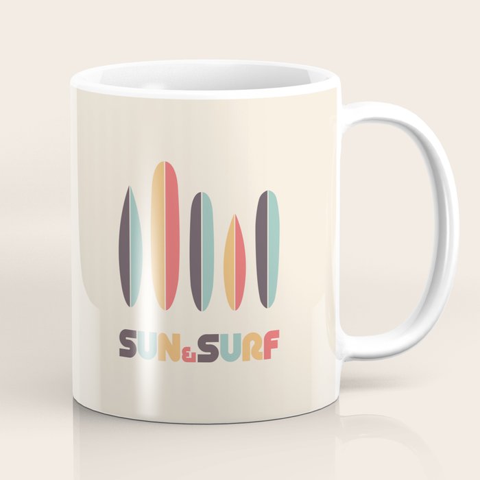 Sun & Surf Surfboards - Retro Rainbow Coffee Mug Gallery Image 1